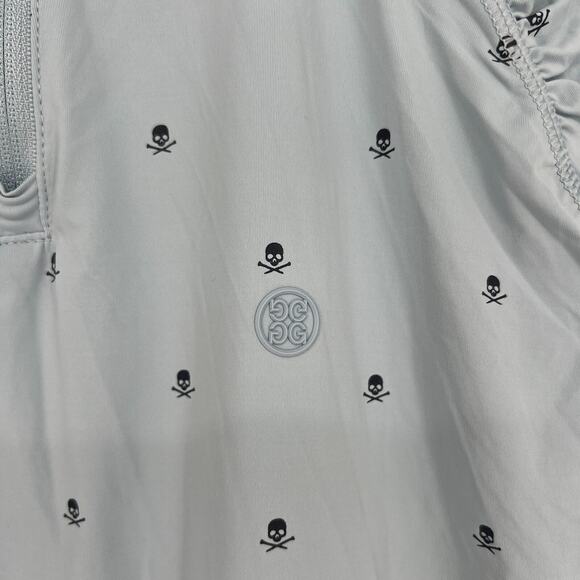 G Fore Top Womens S Blue Skull Crossbones Golf Athleisure Tech Performance - Picture 3 of 8